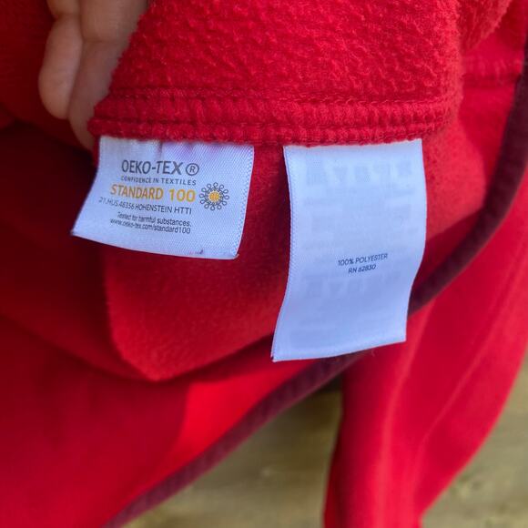 Lands' End red full zip fleece jacket - Picture 5 of 5